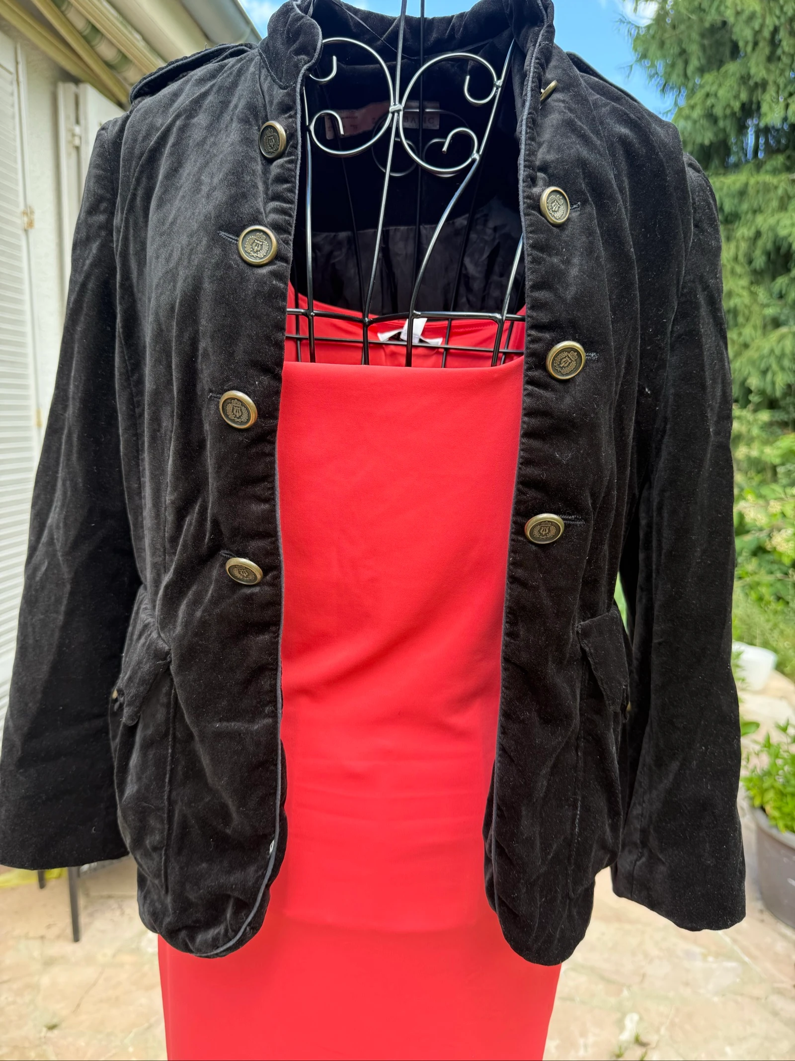 Zara, veste en velours , femme , taille indiquée M, correspond S , tres bon état 